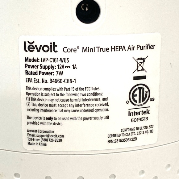 Levoit Core 3-Stage Ultra-Quiet Mini Air Purifier - Picture 4 of 4